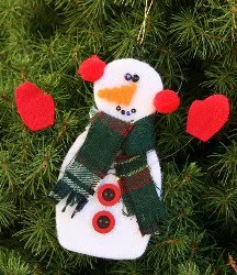 Wired Felt Snowman