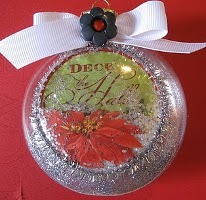 Silver Glitter Christmas Ornament