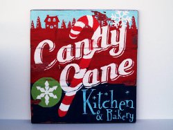 Candy Cane Kitchen Sign