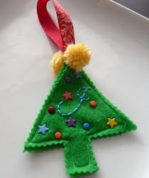 Stash Crafted Monogrammed Felt Christmas Tree Ornament