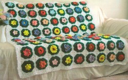 A Field of Flower Squares Afghan