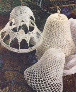 3 Lace Bell Ornaments