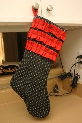 Ruffle Christmas Stocking