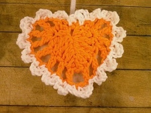 Mini Crochet Heart Ornament