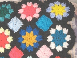 Multi Color Floral Afghan