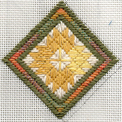 Needlepoint Leaf Ornament