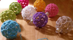 Pip's Crocheted Christmas Baubles