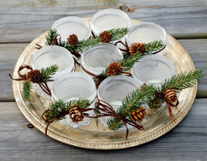 Frosted Votive Centerpiece