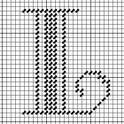 Letter "L" Needlepoint Stitch