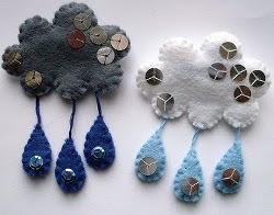 Felt Raincloud Brooch