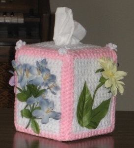 Flower Picture Frame Tissue Box Cover