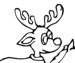 Elf and Reindeer Coloring Pages