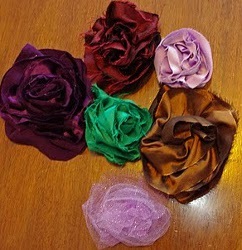 Bias Fabric Flowers Tutorial