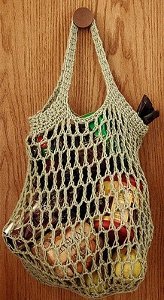 Reusable Crocheted Grocery Bag