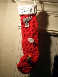 Vintage Granny Square Christmas Stocking