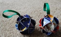 Recycled Card Ornaments Tutorial