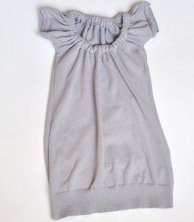 Shirt Into Gathered Neckline Sweater Dress