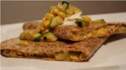 Zucchini and Corn Quesadilla