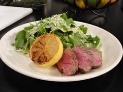 Grilled Steak with Arugula Salad