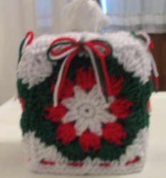 Christmas Shells and Bows Boutique Tissue Box Cover