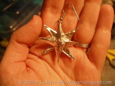 Origami Star Earrings