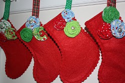Rosette Christmas Stockings