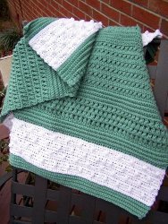 Crocheted Textured Reversible Lap Blanket