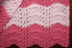 Crossed Double Crochet Ripple Blanket
