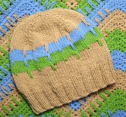 Top Down Elongated Stitches Baby Hat