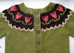 Tulip Yoke Baby Cardigan