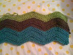 Colorful Ripple Afghan