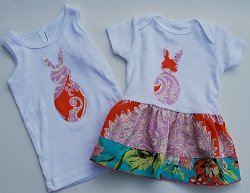 Bunny Shirts With a Freezer Paper Stenciling
