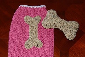 Dog Bone Applique and Toy