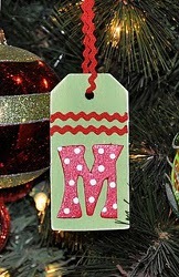 Christmas Initial Tags