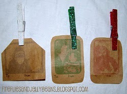 Glitter Clothespin Gift Tags