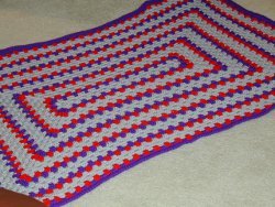 Giant Crochet Granny Square Throw