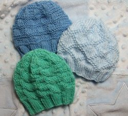 Textured Baby Hats