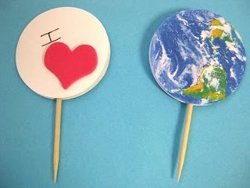 Earth Cupcake Toppers