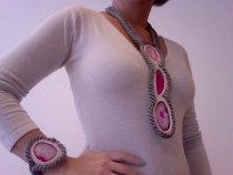 Pretty Agate Crochet Jewelry