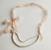 Lace and Pearl Necklace
