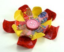 Stiffened Fabric Flower Brooch