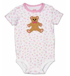 Teddy Bear Appliqued Onesie | FaveQuilts.com