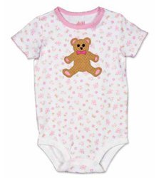 Teddy Bear Appliqued Onesie