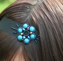 Teal Blossom Headband