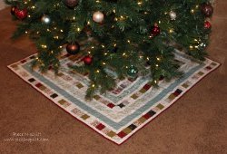 Geometric Quilted Christmas Tree Skirt