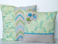 Spring Zig Zag Ric Rac Pillows