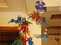 Spring Flowers Mobile From Plastic Bottles