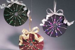 Beaded CD Ornament