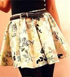 Garterized Circular Skirt With Lining