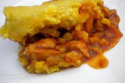 BBQ Chicken and Cornbread Casserole